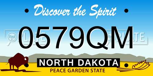 0579QM North Dakota License Plate