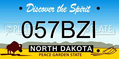 057BZI North Dakota License Plate