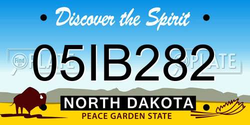 05IB282 North Dakota License Plate
