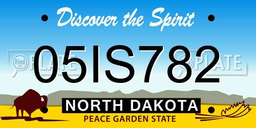 05IS782 North Dakota License Plate