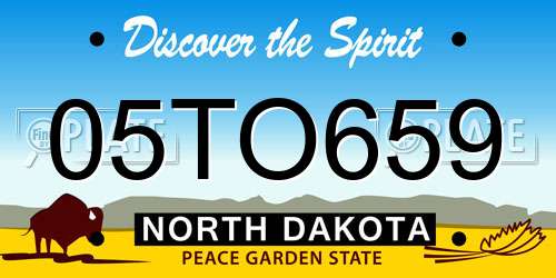05TO659 North Dakota License Plate