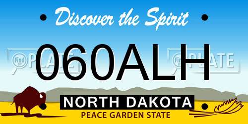 060ALH North Dakota License Plate