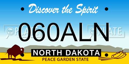 060ALN North Dakota License Plate