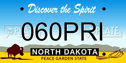 060PRI North Dakota License Plate