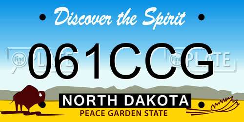 061CCG North Dakota License Plate
