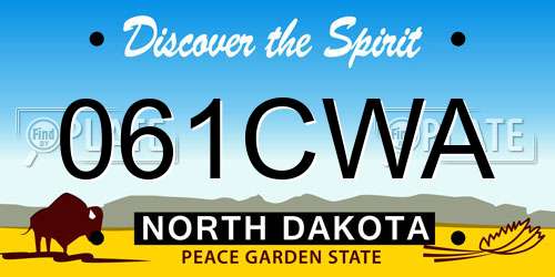 061CWA North Dakota License Plate