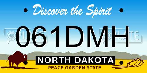 061DMH North Dakota License Plate