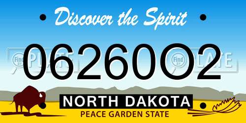 06260O2 North Dakota License Plate