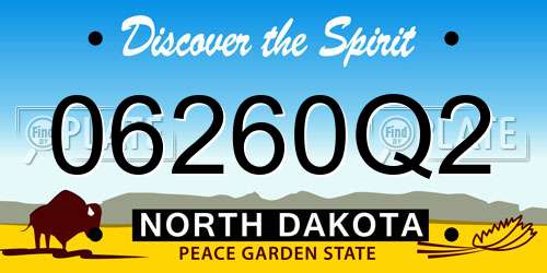 06260Q2 North Dakota License Plate