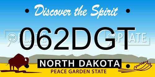 062DGT North Dakota License Plate