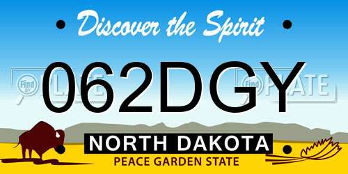 062DGY North Dakota License Plate