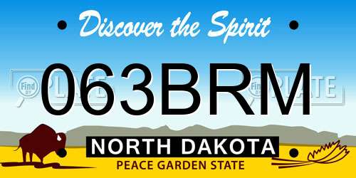 063BRM North Dakota License Plate