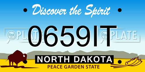 0659IT North Dakota License Plate