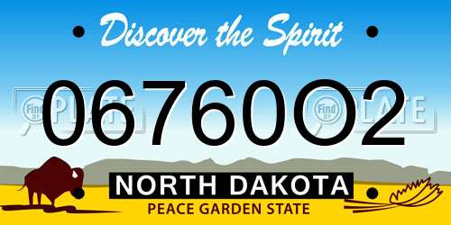 06760O2 North Dakota License Plate
