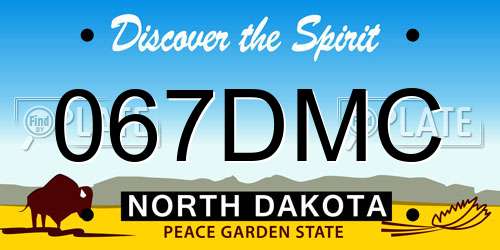 067DMC North Dakota License Plate