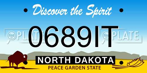 0689IT North Dakota License Plate