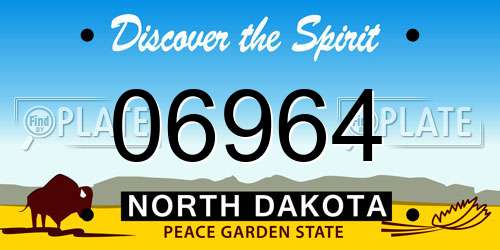 06964 North Dakota License Plate