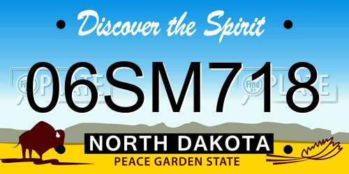 06SM718 North Dakota License Plate