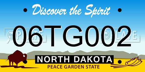 06TG002 North Dakota License Plate