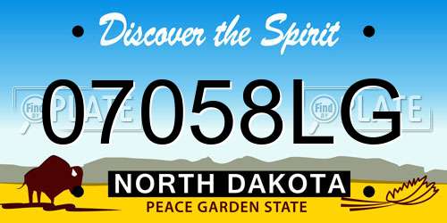 07058LG North Dakota License Plate