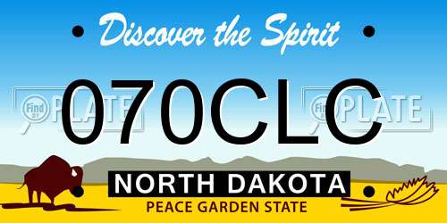 070CLC North Dakota License Plate