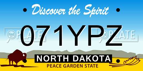 071YPZ North Dakota License Plate
