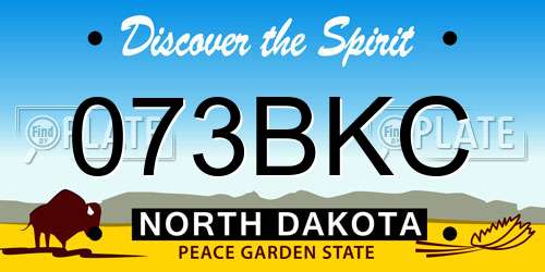 073BKC North Dakota License Plate
