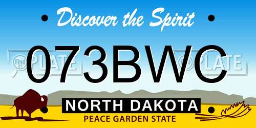 073BWC North Dakota License Plate