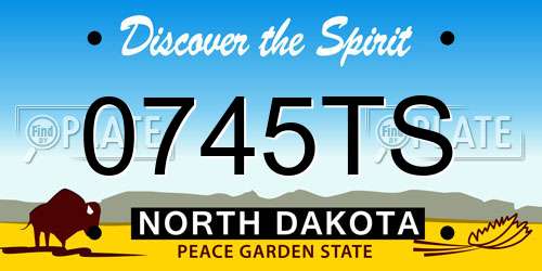 0745TS North Dakota License Plate