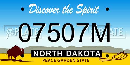 07507M North Dakota License Plate