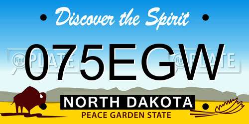 075EGW North Dakota License Plate