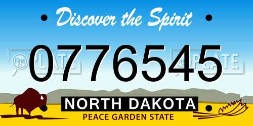 0776545 North Dakota License Plate