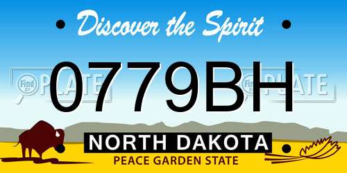 0779BH North Dakota License Plate