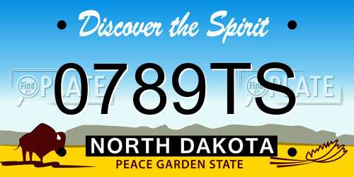 0789TS North Dakota License Plate