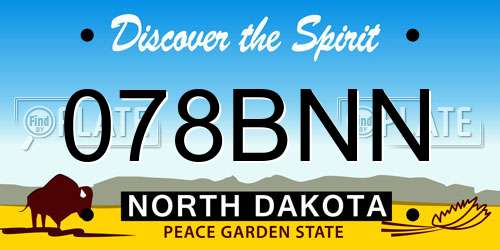 078BNN North Dakota License Plate