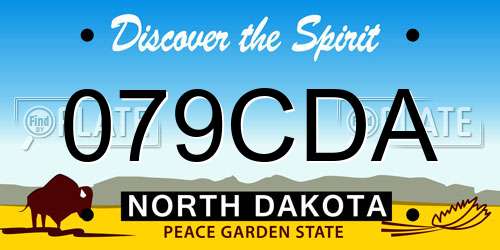 079CDA North Dakota License Plate
