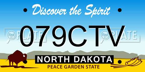 079CTV North Dakota License Plate