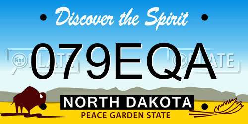 079EQA North Dakota License Plate