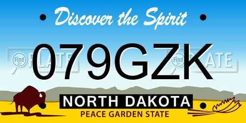 079GZK North Dakota License Plate