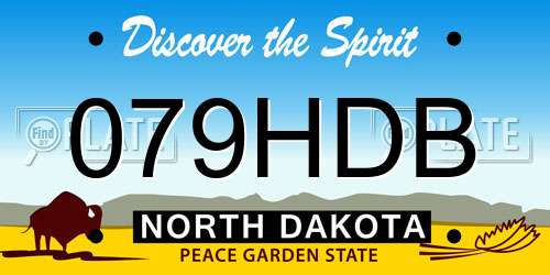 079HDB North Dakota License Plate