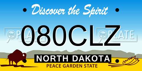 080CLZ North Dakota License Plate
