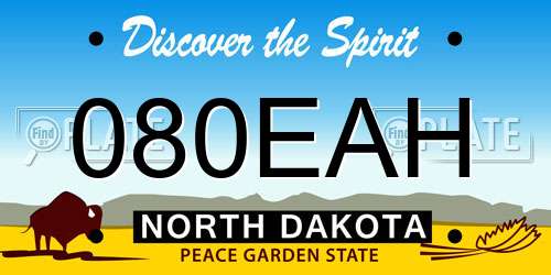 080EAH North Dakota License Plate
