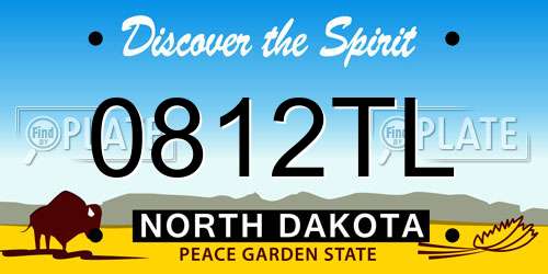 0812TL North Dakota License Plate