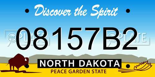 08157B2 North Dakota License Plate