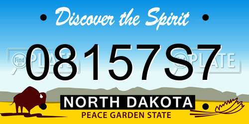 08157S7 North Dakota License Plate
