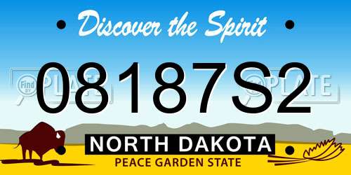 08187S2 North Dakota License Plate
