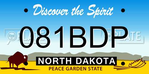 081BDP North Dakota License Plate
