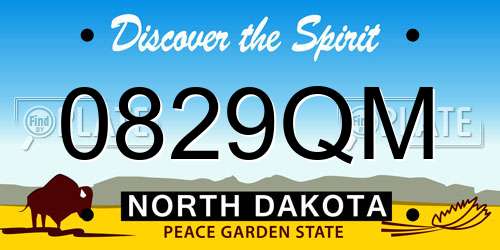 0829QM North Dakota License Plate