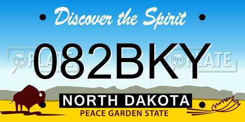 082BKY North Dakota License Plate
