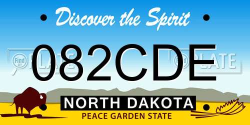 082CDE North Dakota License Plate